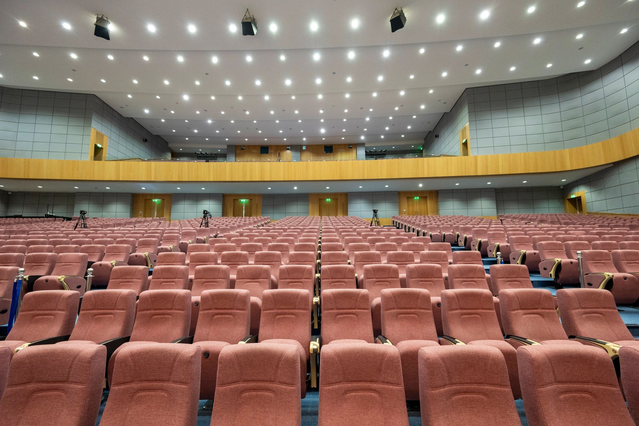Empty venue seating representing facility readiness